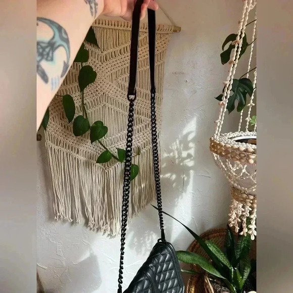 Rebecca Minkoff Black Quilted Leather Crossbody Bag - 9x7 Chain Strap - Picture 8 of 13